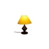 Deandre Yellow Fabric Shade Table Lamp with Black Iron Base