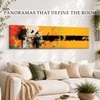 Modern Abstract Splatter Canvas Wall Art 12 x 46 Inch