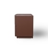 Bachman Leather Side Table in Brown Colour