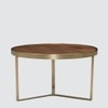Albertoni Round Coffee Table With Ms Gold Base