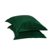 Stoa Paris Satin Pillow Covers,  Premium Plain Pillow Cover Set of 2, 68L x 45W cms - Emerald Green