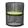 Brisbane Wicker Chair Black And White Finish