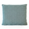 Square Check Knit Cushion Cover  Blue Daisy 24X24  Inches