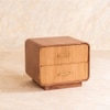Linn Solid Wood Bedside Table in Brown Colour