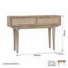 Scandinavian Forres Oak Console Table in Beige Colour