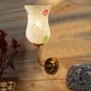 Devansh Metal Electric Wall Light in Gold Colour with Multicolor Shade Count of 1 Light