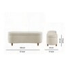 Leroj  Boucle 2 Seater Ottoman Bench with Storage  in Off White  Color