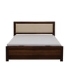 Willowcrest Solid Wood King  Size Upholstered Bed With Hydraulic Storage (Provincial Teak Finish)