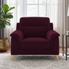 Niwara Velvet 1 Seater sofa in  Red wine color