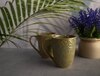 Green Wildflower Handcrafted Ceramic Mug Set
