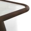 Lazo Solid Wood And Aravali Marble Square Coffee Table In Dark Chestnut Finish