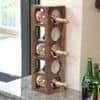 Wembley Sheesham Wood Wine Rack for 5 Bottles in Teak Finish