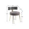 Swizzy Solid Wood Accent Chair in Grey Colour