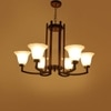 Eliante 6-Light Chandelier, Mild Steel Modern Ceiling Light Fixture For Living Room Dining Room