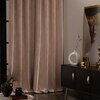 Stoa Paris Velvet Curtains for Door, Premium Dim-Out Curtain for Pack of 2, Date Night - Parisian Blush