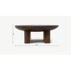 Ribbed Coffee Table Brown