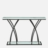Metalform Round Metal Nesting Coffee Table Set Black Finish White Porcelain Top Set Of 2