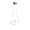 Trio White Curved Wood Pendant Light