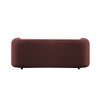 Zenol Boucle Fabric 2 Seater Sofa In Pink