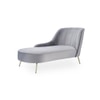 Henz Velvet Chaise Launger in Grey Colour