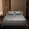 Stoa Paris Satin Bedsheet King Size with 2 Pillow Covers heet King Harbour Mist Grey