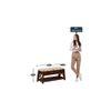 Vermount Shoe Rack With Seating In Teak Finish