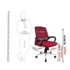 Smart Ergonomic Chair With Breathable Red Mesh Fabric
