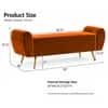 Melore Velvet Ottoman With Storage in Orange Color