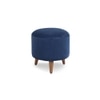 Julian Solid Wood  Ottomon in  Blue Colour