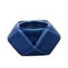 Navy Nordic style Geometric designed Candle Holder in Aqua Colour