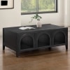 Fitzgerald Wood Coffee Table with Arched Storage