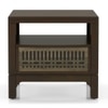 Masai Solid Wood Bedside Table in American Walnut Finish