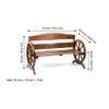 Oakmont Sheesham Wood Traditional 3 Seater Bench