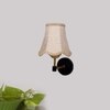 Devansh Gold Wall Mounted Lamp With Beige Jute Shade