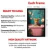 The Castle Decor Cute Leopard Pink Bathtub Bathroom Wall Art 8x12 Inch