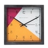 Vibrant Pink-Yellow Geometric Wood Wall Clock
