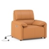 Leeroy One Seater Leather Recliner Sofa in Marigold Colour