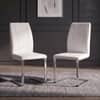 Seneca Metal Dining Chair in White Colour - Set of 2