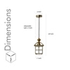 Oyager Single Light Ceiling Pendant In Antique Brass Finish