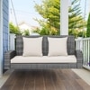 Carry Bird Wicker Patio Furniture Outdoor Balcony Swings In Grey And Beige Colour