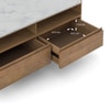 Tavo Solid Wood and Banswara Coffee Table In Golden ash Finish