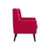 Azriah Boucle Fabric Accent Chair in Red
