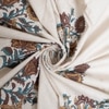 Off White Floral 400 Tc  Cotton Flat Super King Size Bedsheet With 2 Pillow Cover