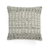 Cable Knit Dark Grey  And Natural Cotton Cushion Cover 18X18 Inches