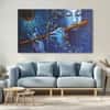The Castle Decor Radha Krishna Spiritual Wall Art Framed Painting 27x48 Inch (Style 13)