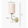 Devansh Metal Electric Wall Light in Gold Colour with White Shade Count of 1 Light