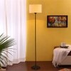 Sawyer Black Cotton Shade Floor Lamp