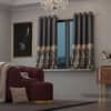 Stoa Paris Satin Window Curtain, 70% Blackout Curtains,   Privacy Lining, Pack of 2, Versailles - Regal Slate