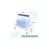 Lyra Stainless Steel Baby Cradle with Mosquito Net Clouds &Checks