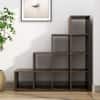 Hexa Engineered Wood Bookshelf Multipurpose Storage Rack in Flower Wenge Colour
